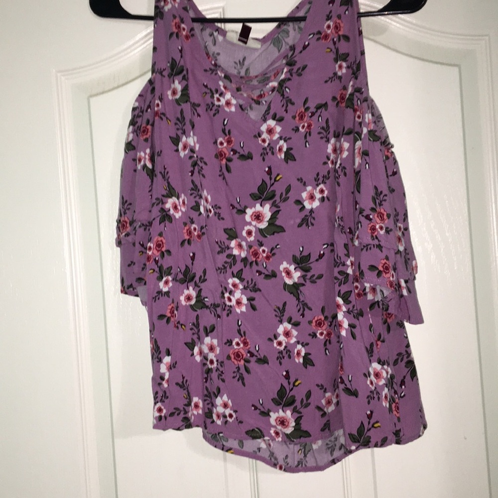 Purple off the shoulder top
